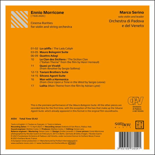 Morricone: Cinema Rarities for Violin & String Orchestra