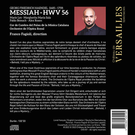 Handel: Messiah Franco Fagioli, Cor De Cambra Del Palau De La Musica Catalana, Orchestre De L'Opera Royal