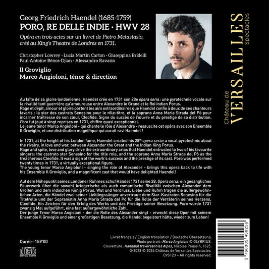 Handel: Poro, Re Delle Indie Marco Angioloni, Il Groviglio
