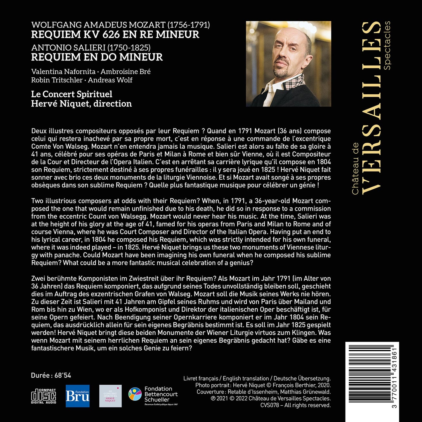 Mozart & Salieri: Requiem Herve Niquet, Le Concert Spirituel
