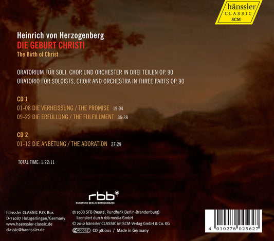Herzogenberg: The Birth of Christ / Oriol Ensemble