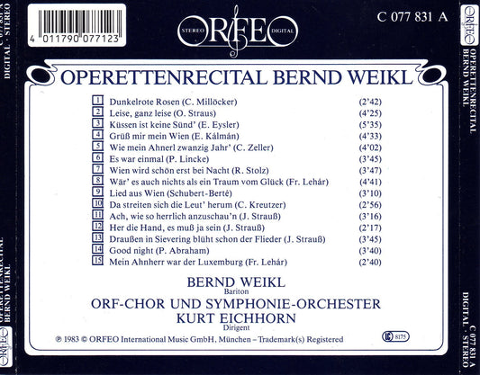 Weikl, Bernd: Operettenrecital