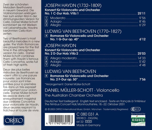 Haydn: Cello Concertos Nos. 1 & 2 - Beethoven: Romances Nos.