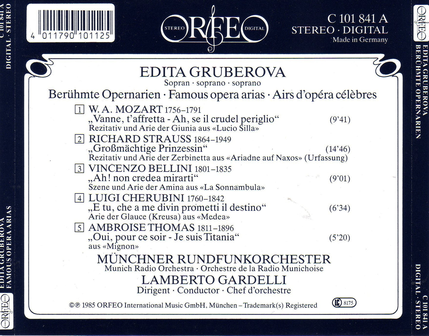 Mozart, Strauss, Bellini, Cherubini & Thomas: Opera Arias