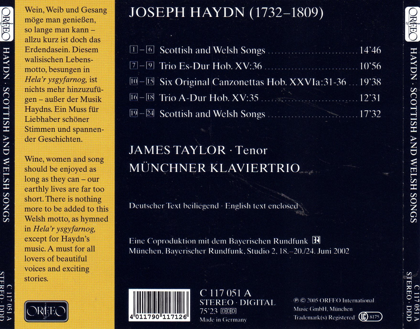 Haydn: Scottish & Welsh Songs