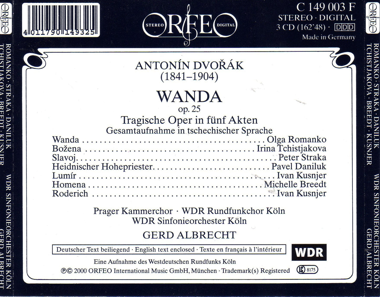 Dvorák: Vanda, Op. 25, B. 55