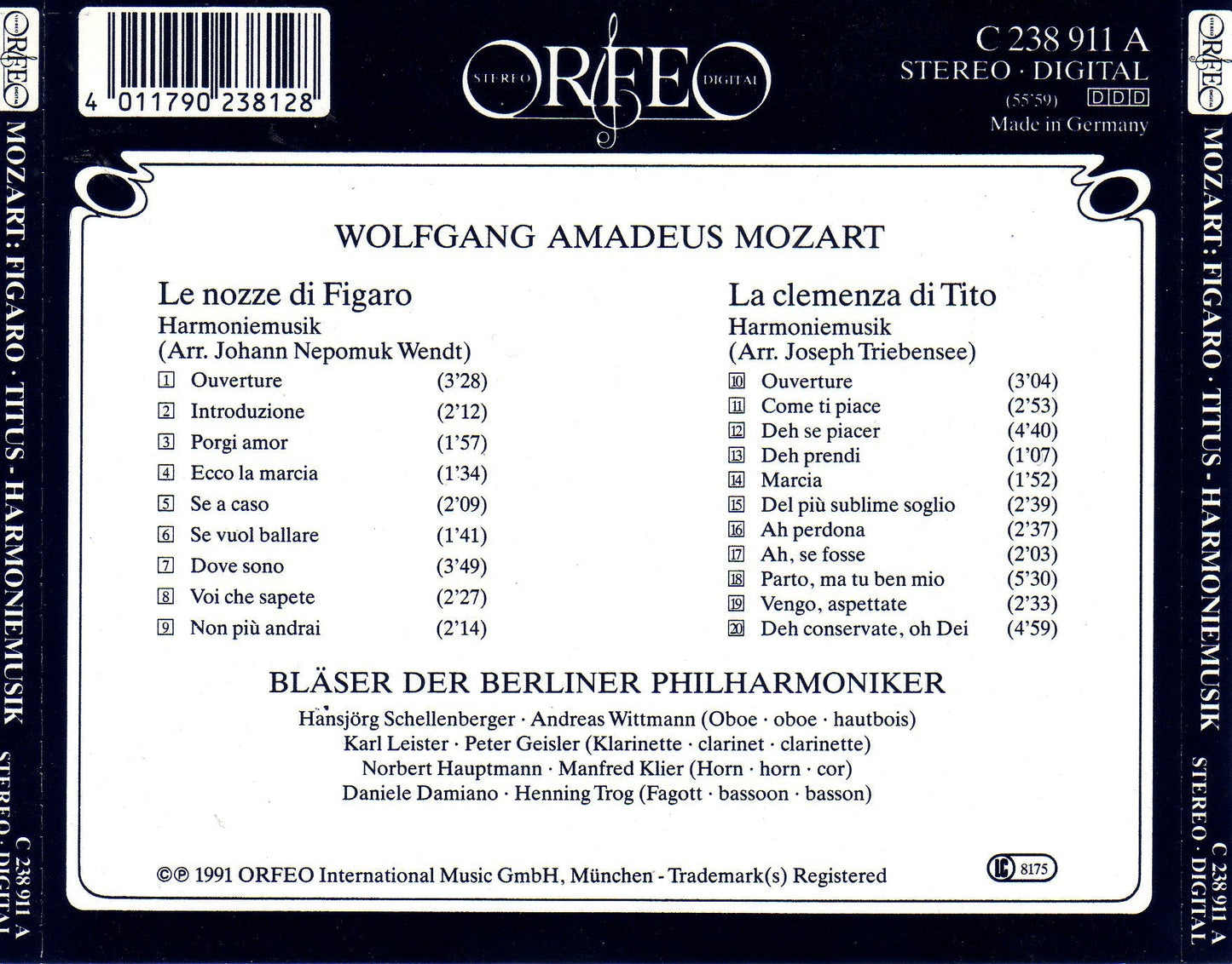 Mozart: Le nozze di Figaro, K 492 & La clemenza di Tito, K.