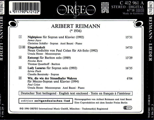 Aribert Reimann: Lieder