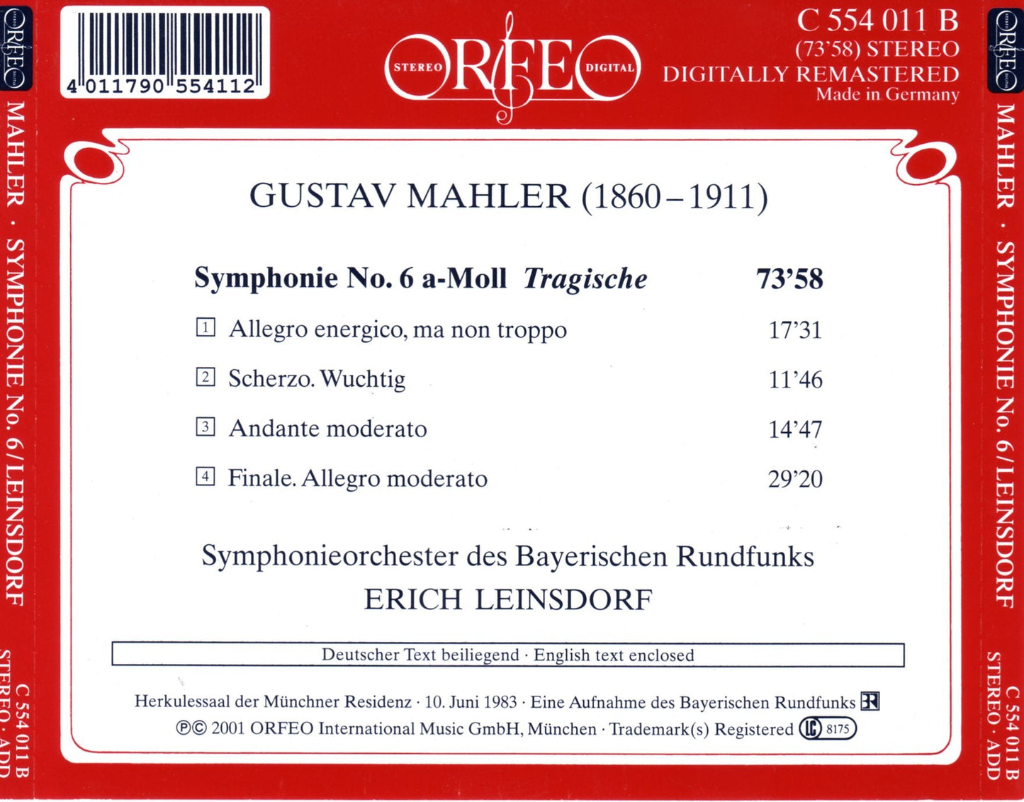 Mahler: Symphony No. 6 in A Minor "Tragic"