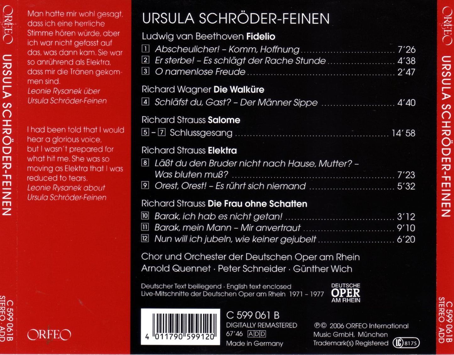 Beethoven, Wagner & Strauss: Opera Arias (Live)