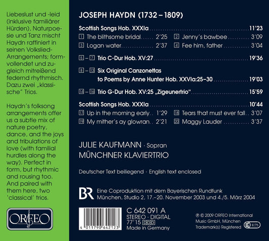 Haydn: Scottish Songs, Trios in C Major & G Major & 6 Origin