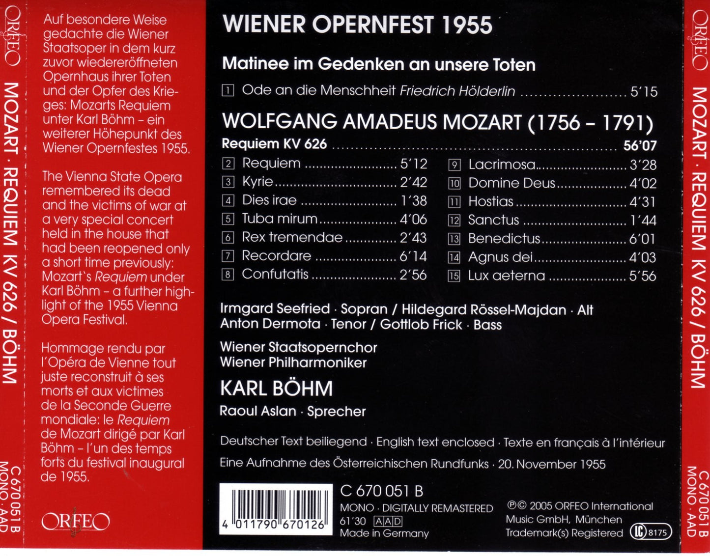 ODE AN DIE MENSCHHEIT, REQUIEM