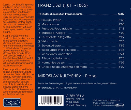 Liszt: 12 Etudes d'execution transcendante