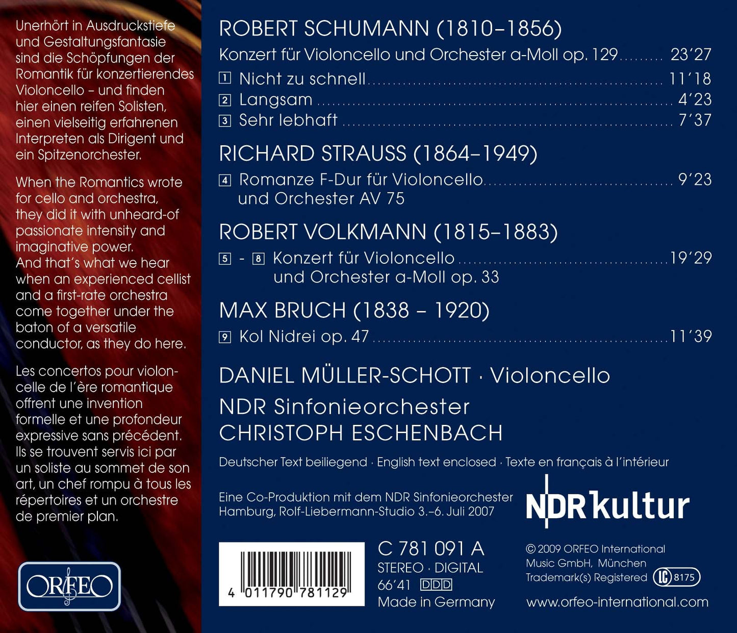 Schumann, R. Strauss, Volkmann & Bruch