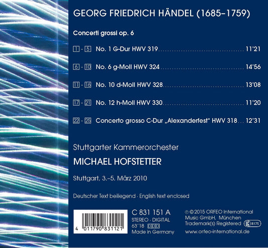 Handel: Concerti Grossi, Op. 6, Nos. 1, 6, 10 and 12 - Conc
