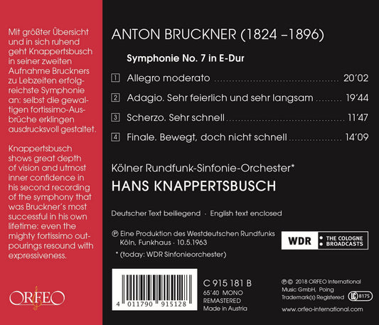 Bruckner: Symphony No. 7 in E Major, WAB 107 (1885 Version,
