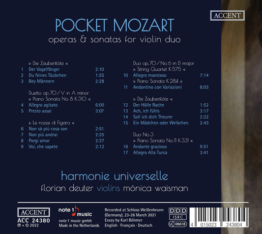 Pocket Mozart - Operas & Sonatas for Violin Duo