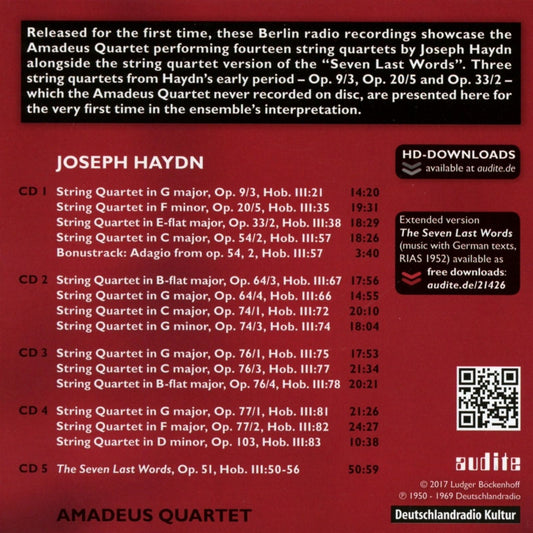 Haydn: The Amadeus Quartet Recordings, Vol. 6 (Berlin, 1950-