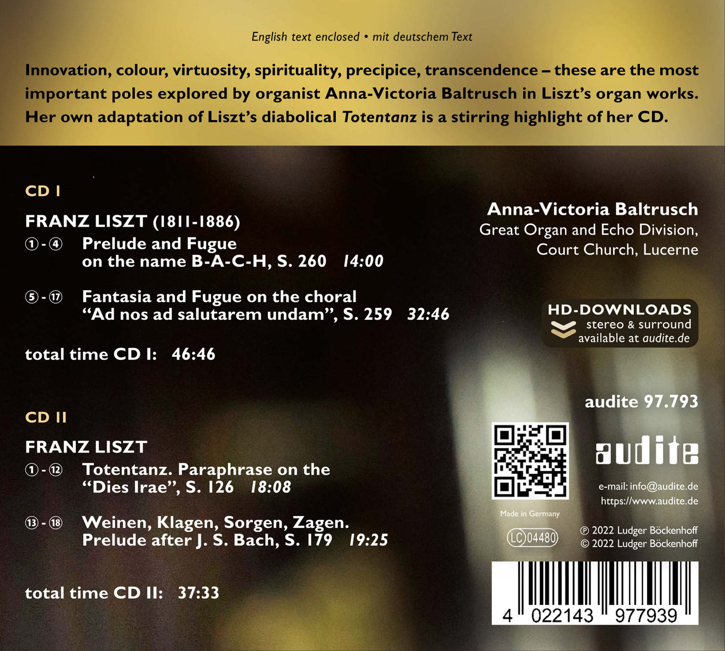 Liszt: The Organ Composer