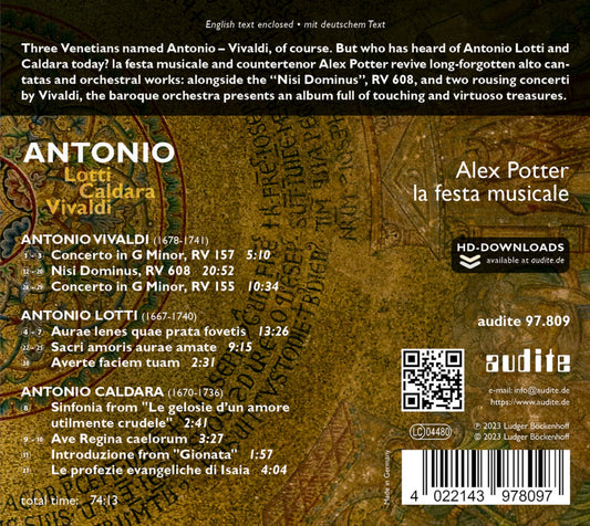 Lotti, Caldara & Vivaldi: Antonio