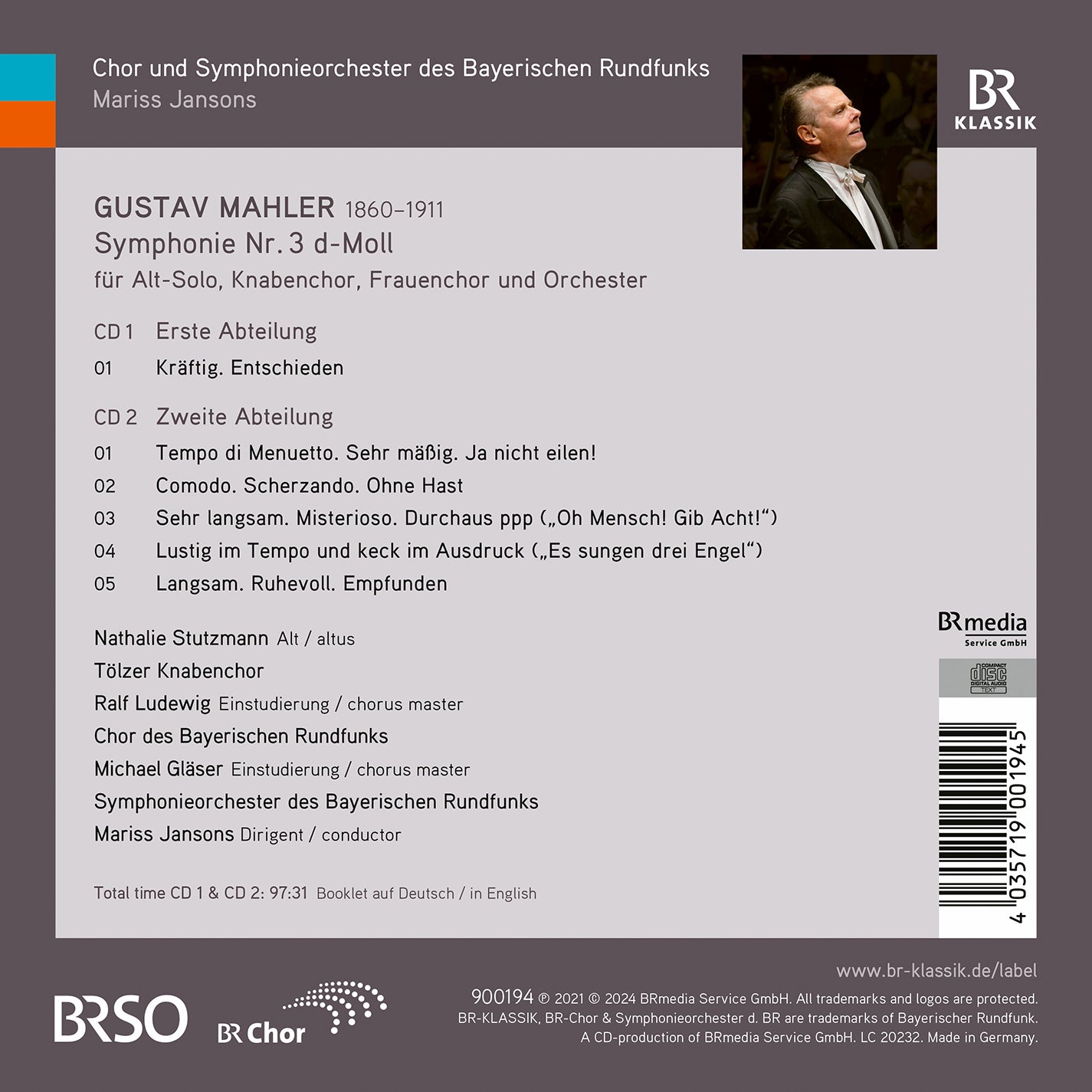 Mahler: Symphony No. 3  Chor & Symphonieorchester Des Bayerischen Rundfunks