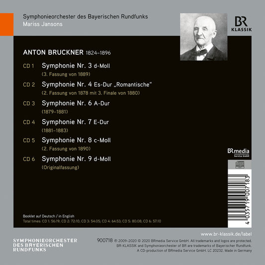 Anton Bruckner: Symphonies Nos. 3, 4, 6, 7, 8, 9 Symphonieorchester Des Bayerischen Rundfunks, Jansons