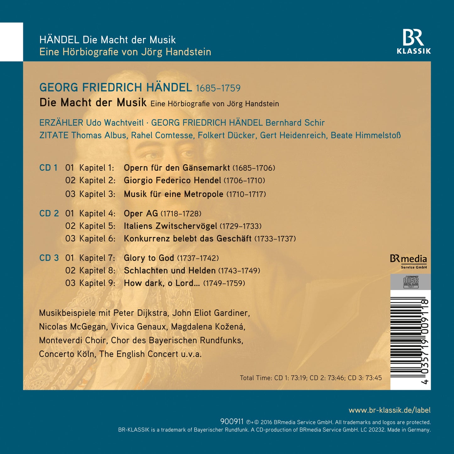 Handel: Die Macht Der Musik - The Power Of Music (In German) Joerg Handstein, Udo Wachtveitl, Bernhard Schir