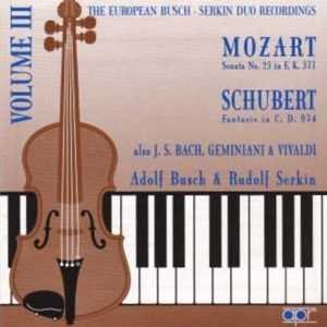 The European Busch-Serkin Duo Recordings, Vol. 3