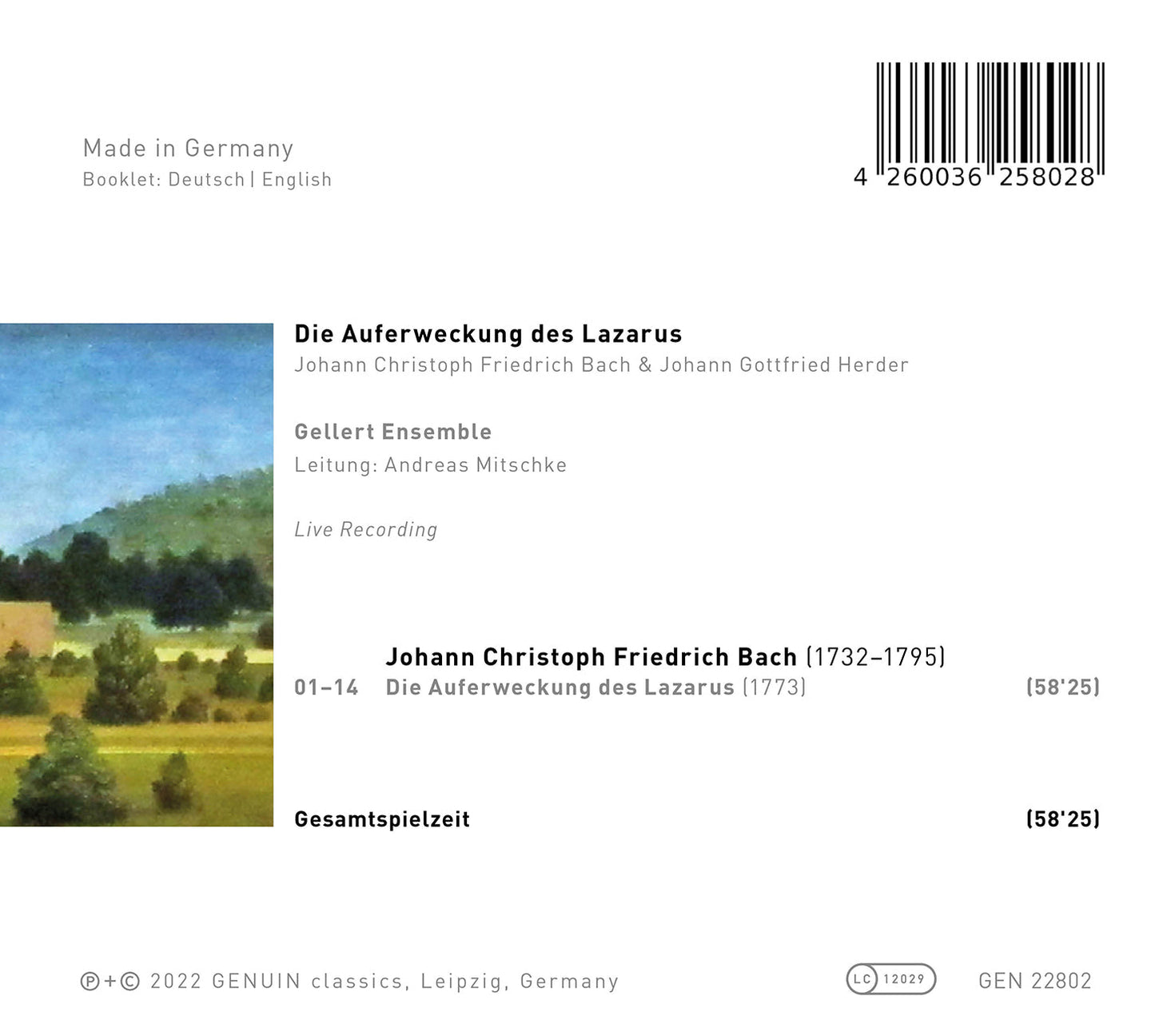 J.C.F. Bach: Die Auferweckung des Lazarus