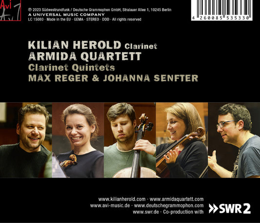 Reger & Senfter: Clarinet Quintets Kilian Herold, Armida Quartet