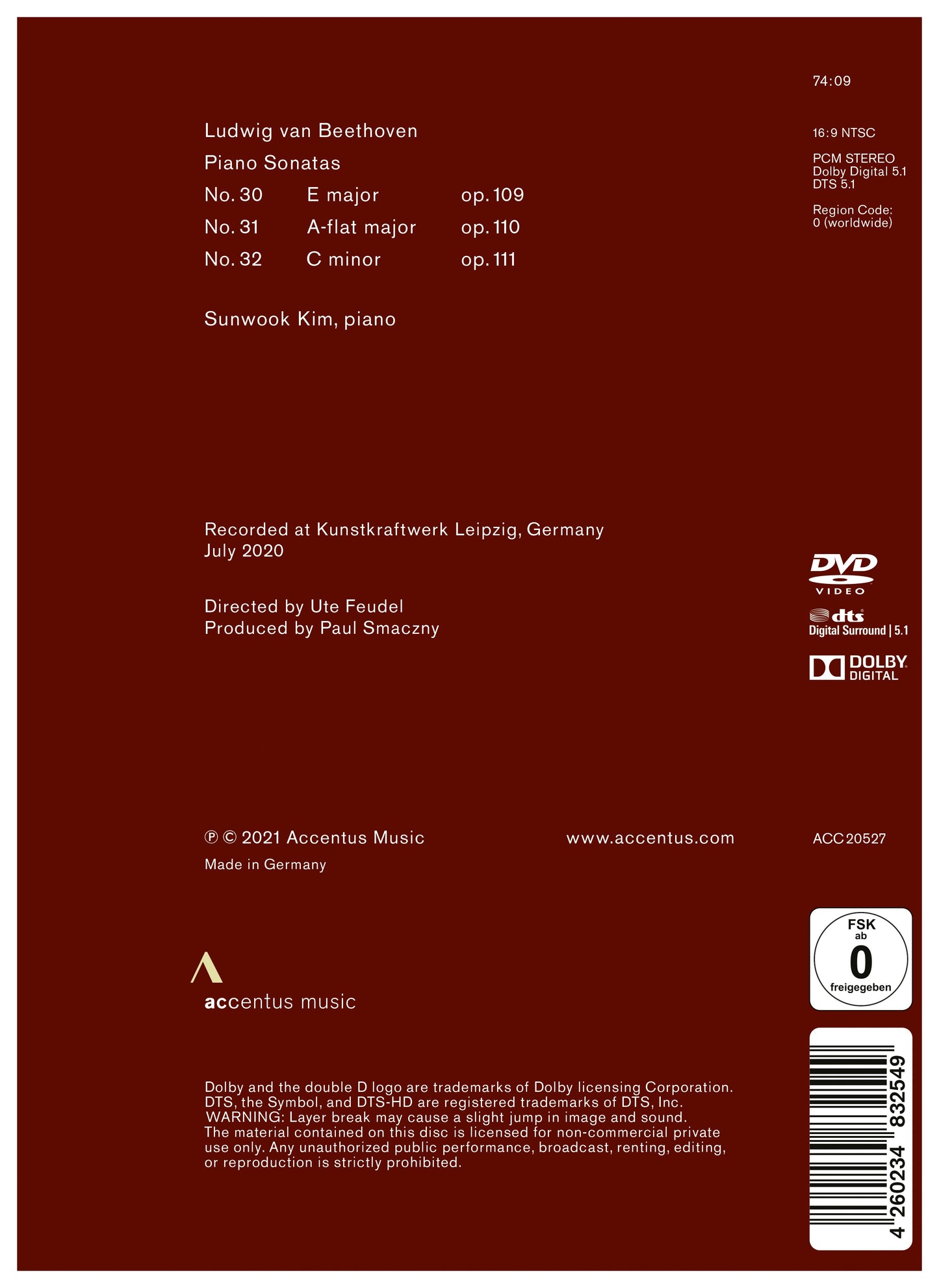 Beethoven: The Last Three Sonatas Sunwook Kim