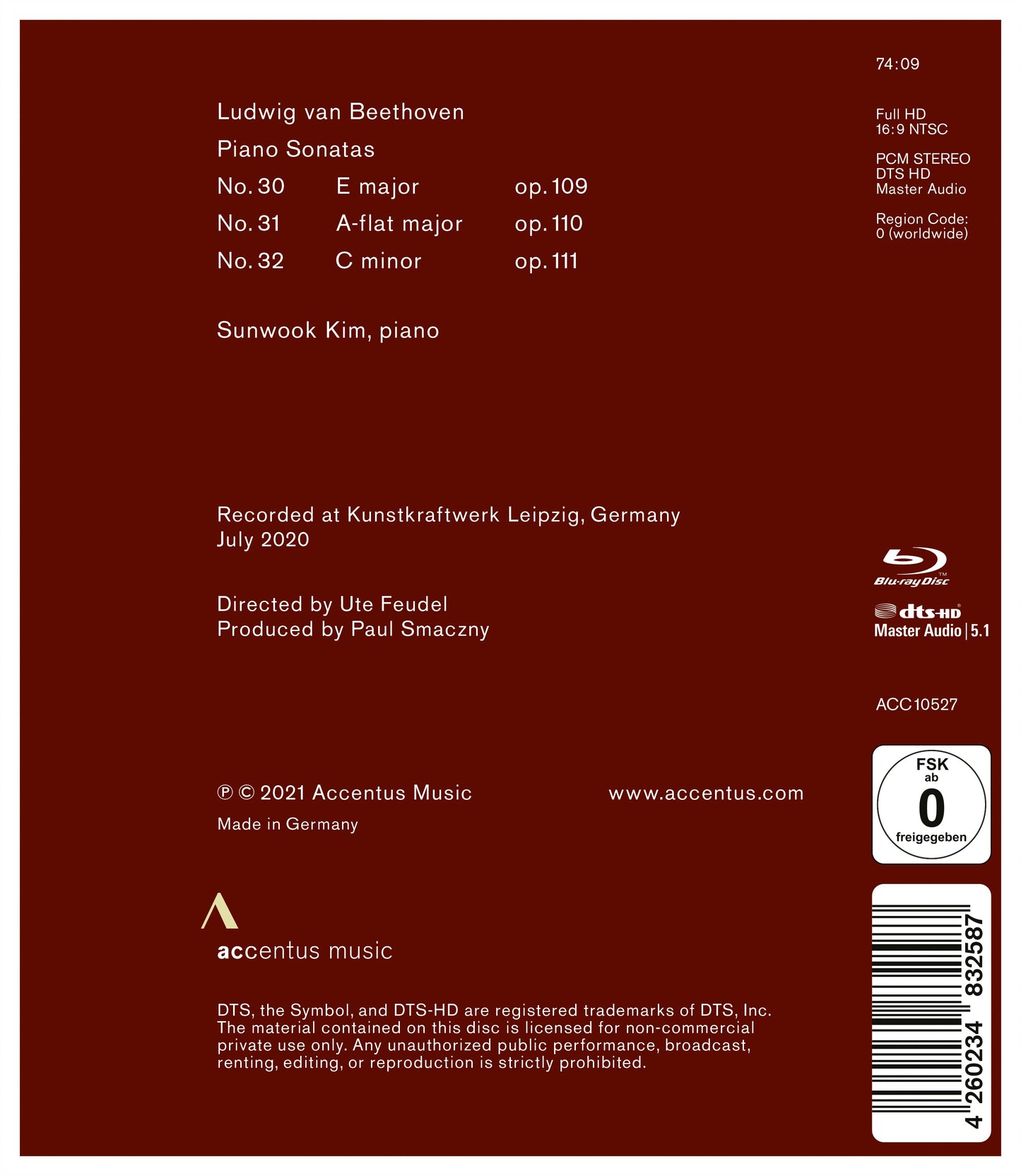 Beethoven: The Last Three Sonatas Sunwook Kim