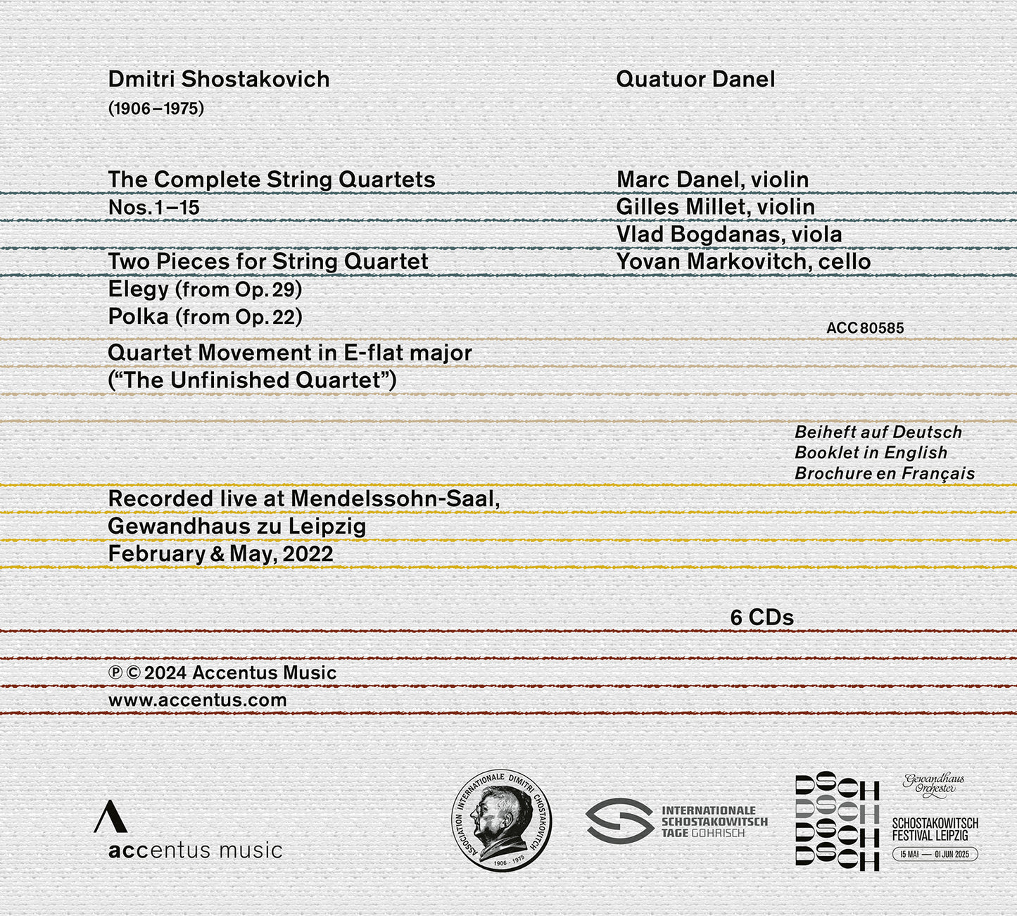Shostakovich: The Complete String Quartets  Marc Danel, Gilles Millet, Vlad Bogdanas, Yovan Markovitch, Quatuor Danel