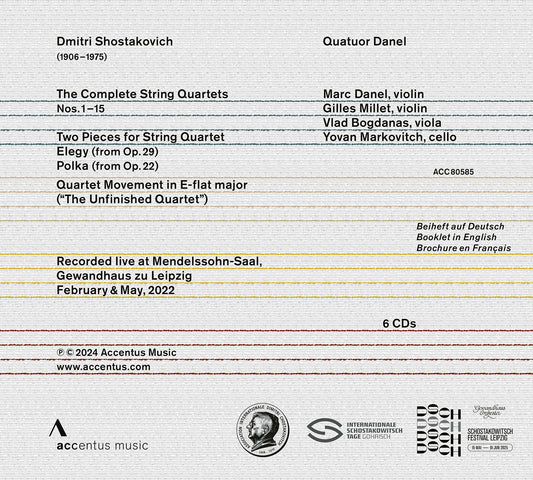 Shostakovich: The Complete String Quartets Marc Danel, Gilles Millet, Vlad Bogdanas, Yovan Markovitch, Quatuor Danel