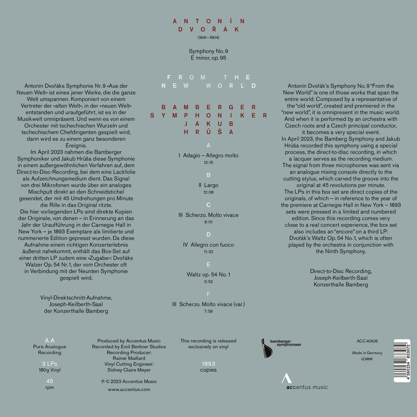 Dvorak: Symphony No. 9 "from The New World"