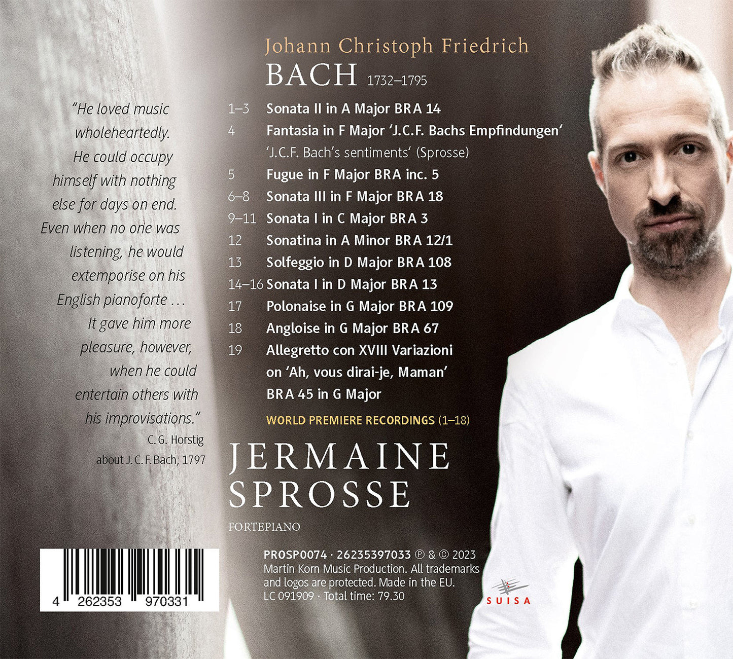 J.C.F. Bach: Works for Keyboard Solo