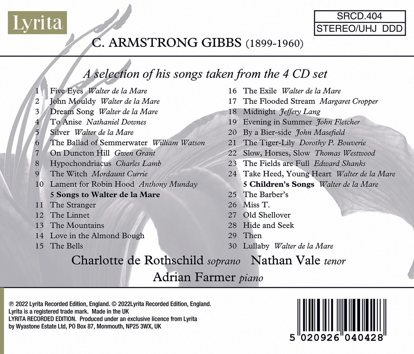 Discover The Songs of C. Armstrong Gibbs