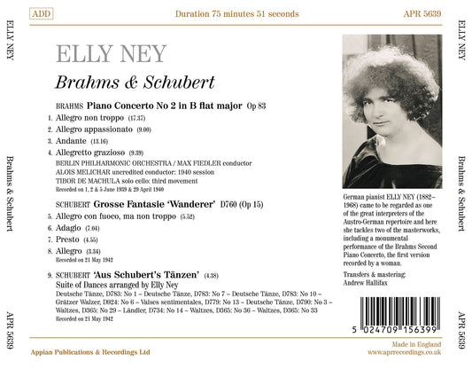 Elly Ney Plays Brahms & Schubert