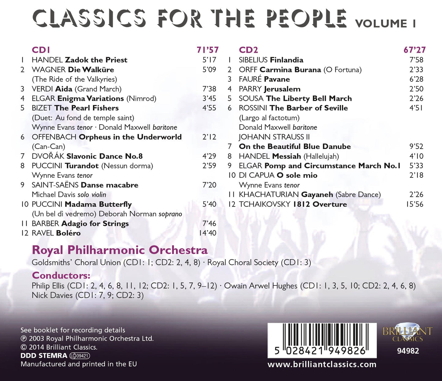 CLASSICS FOR THE PEOPLE, Vol. 1