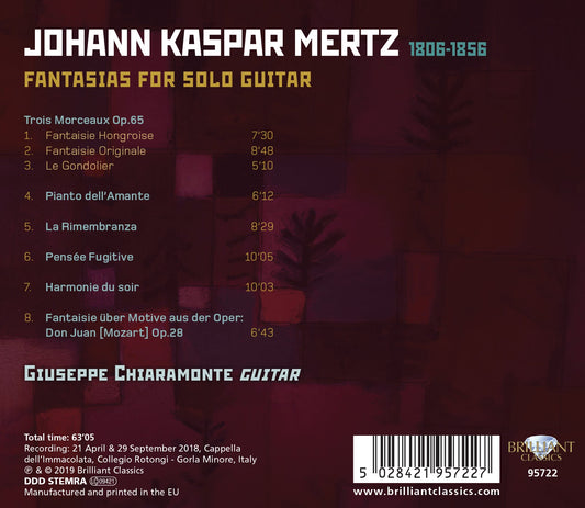 Mertz: Fantasias for Solo Guitar
