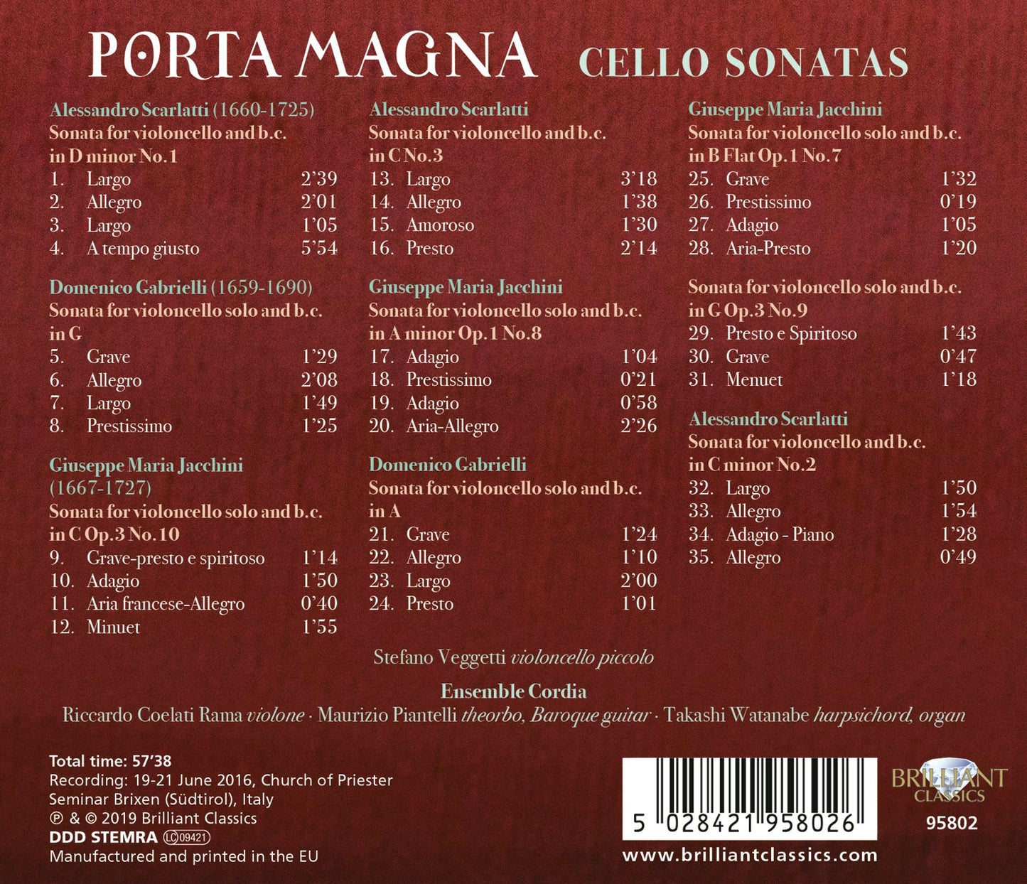Porta Magna Cello Sonatas