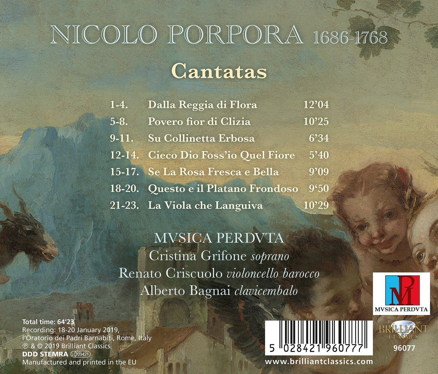 Porpora: Dalla Reggia di Flora Cantatas