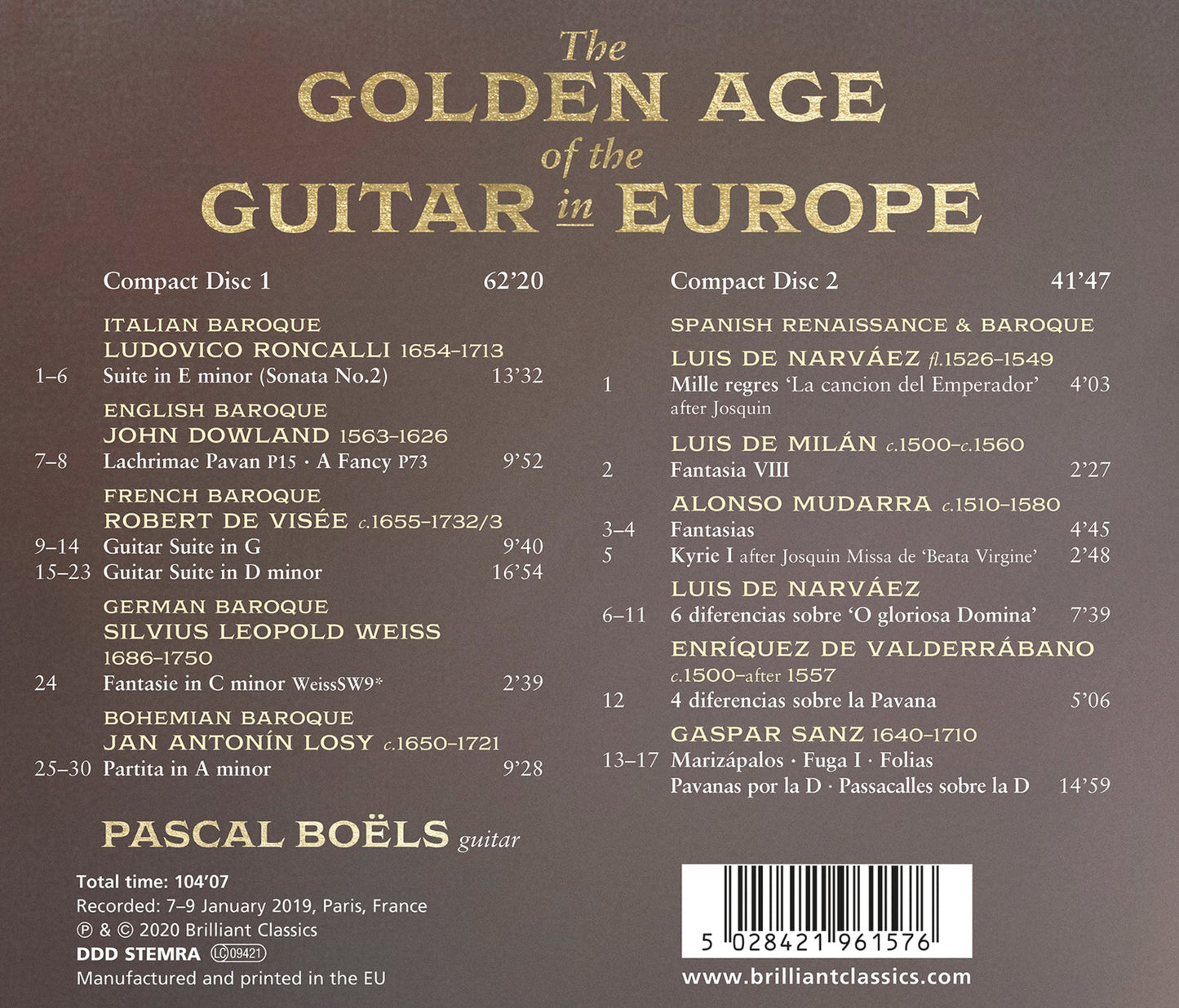 The Golden Age Of The Guitar In Europe