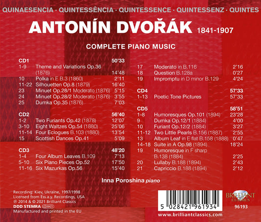 Dvorak: Complete Piano Music