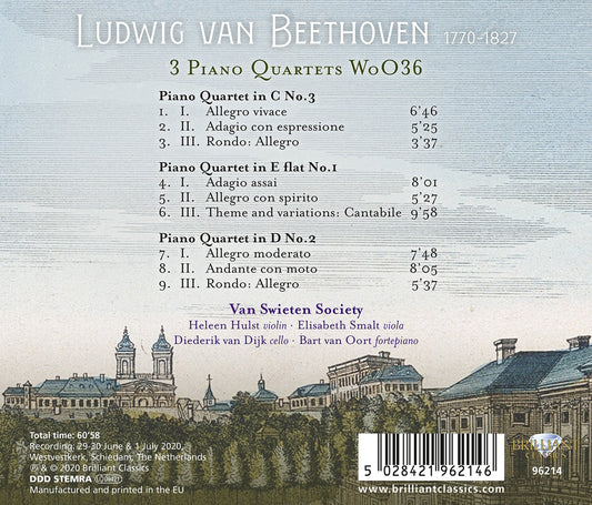 Beethoven: 3 Piano Quartets, Woo 36