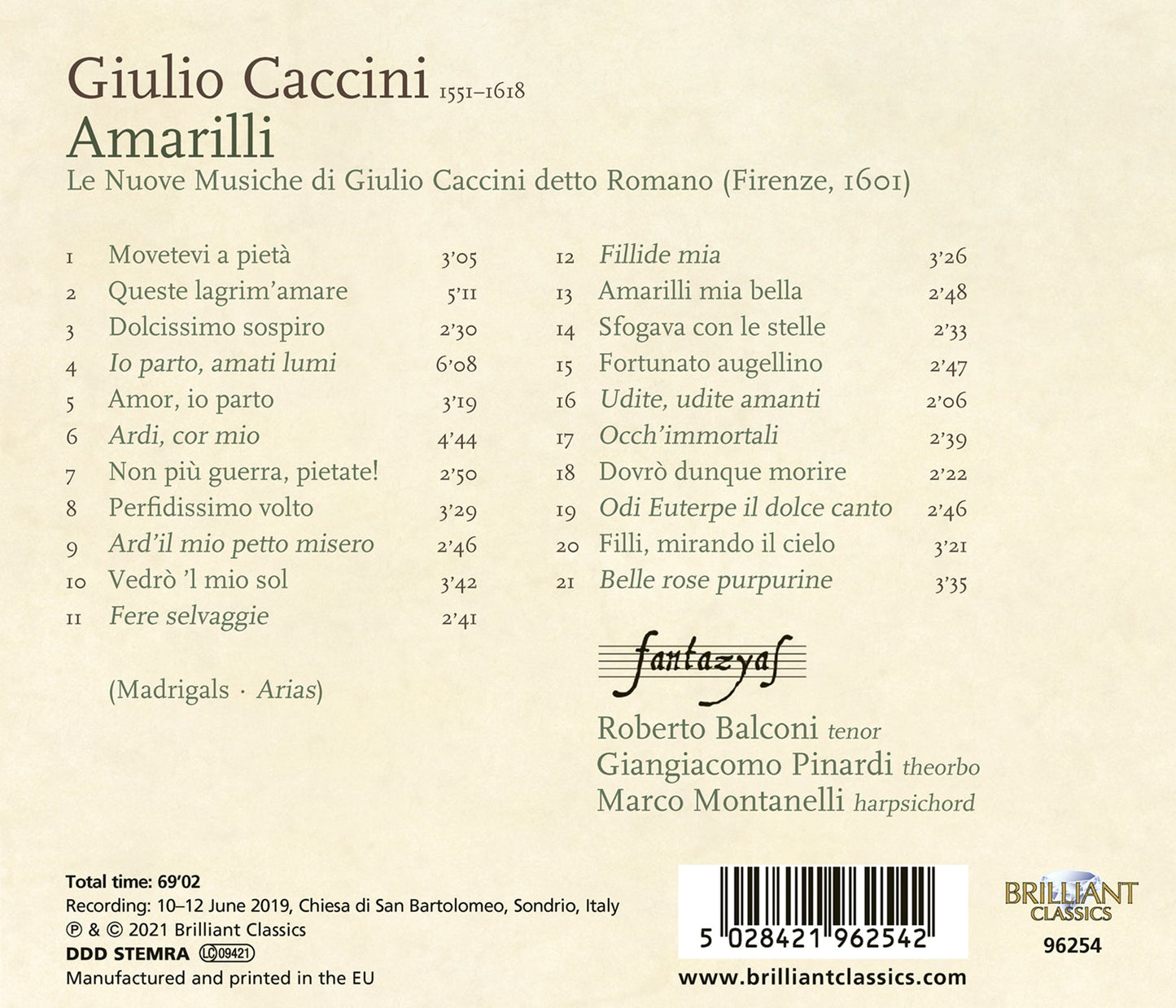 Caccini: Amarilli