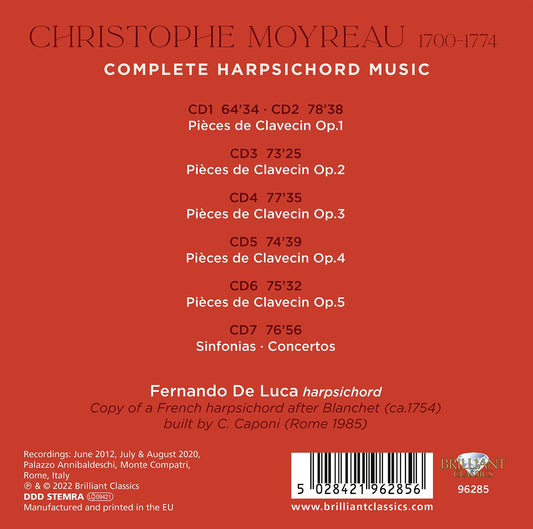Moyreau: Complete Harpsichord Music