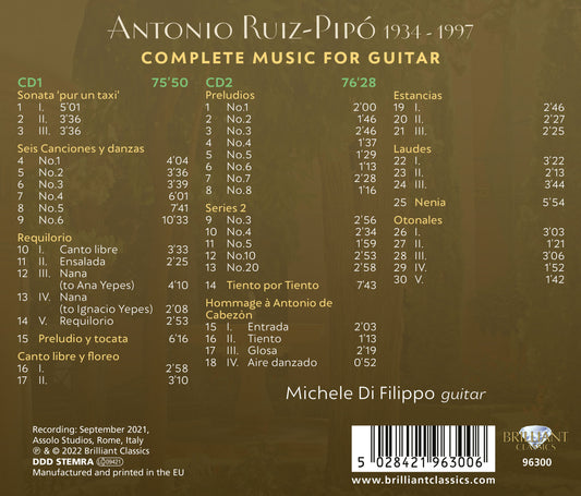 Ruiz-Pipo: Complete Music For Guitar