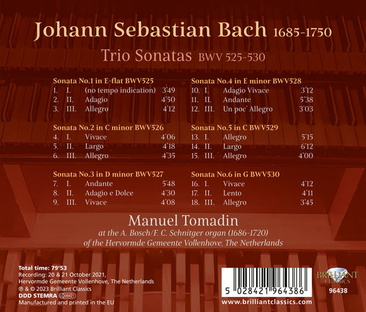 J.S. Bach: Trio Sonatas Bwv 525-530