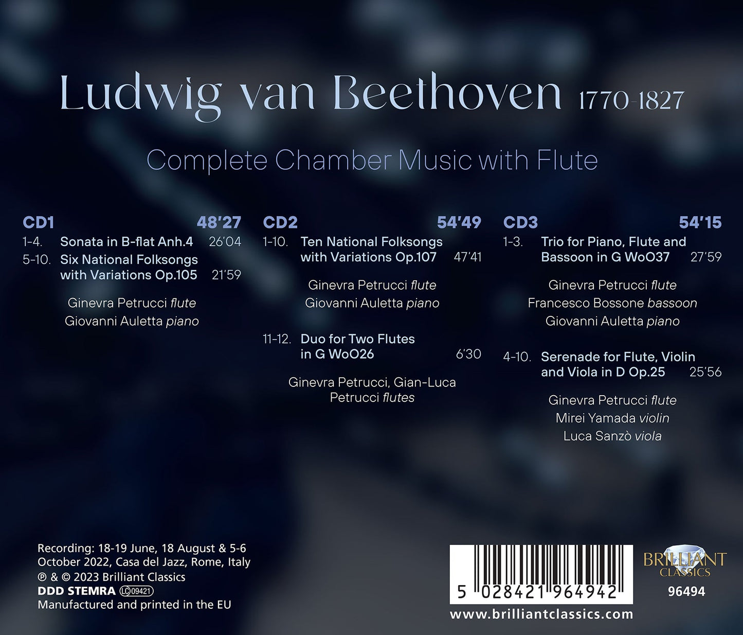 Beethoven: Complete Chamber Music With Flute